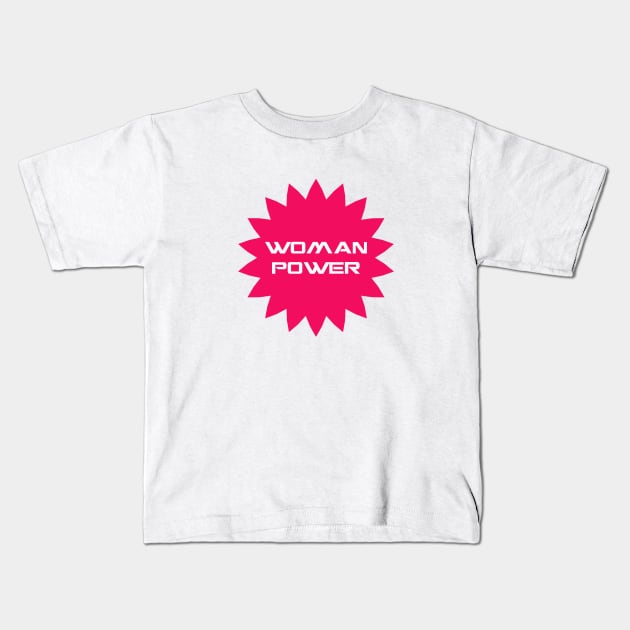 WOMAN POWER STAR Kids T-Shirt by Utopic Slaps